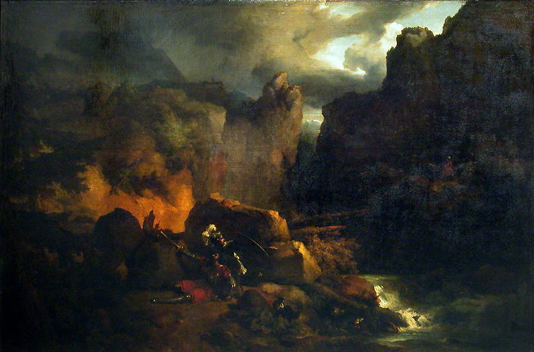 Paysage. Mort de Roland, en 778